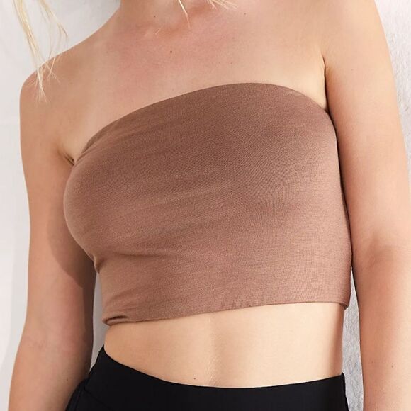 NWOT Free People Essential Brami Brown Strapless Tube Style Bra Support Cami - Picture 11 of 11